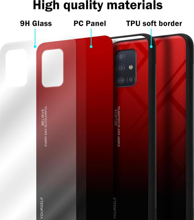 Productafbeelding Cadorabo TPU 2 kleuren glasdekking (Samsung Galaxy M40)