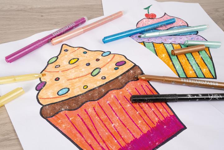 Image du produit EberhardFaber Crayon fibre Glitter (Multicolore, 16 x)