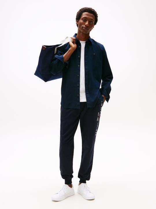 Produktbild Tommy Hilfiger Herren Jogginghose Tommy Logo Sweatpants Baumwolle, Blau (Desert Sky), M (M)