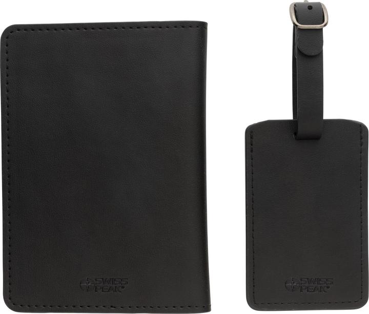 Actual product image Swiss Peak Recycled PU Travel Set (Passport cover)