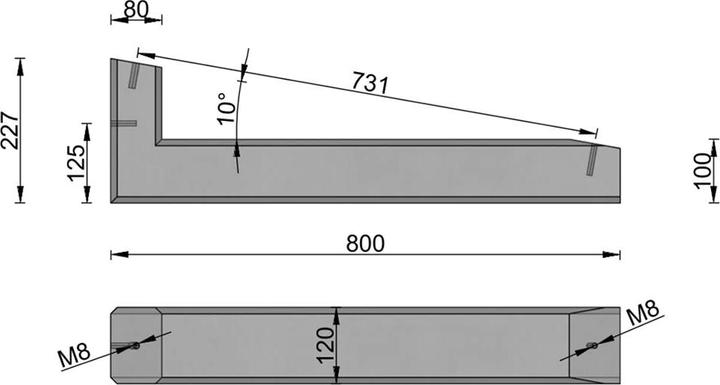 Image du produit Wattstone Support PV pour toit plat pour 2 modules solaires 10° Socle en béton avec tapis de protection en alu (Matériel de montage du système solaire)
