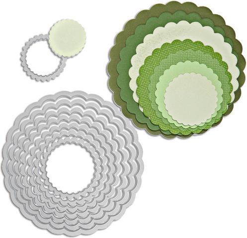 Image du produit Sizzix Framelits Set de pochoirs à découper Cercles Coquille Saint-Jacques, 8 pièces