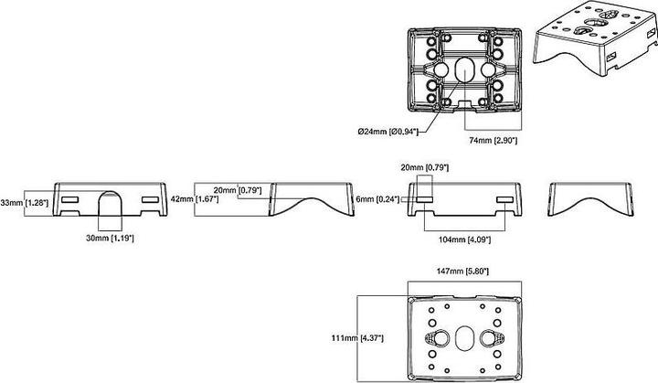 Actual product image Axis Pole mount T91B47 100-410mm (Mounting kit)