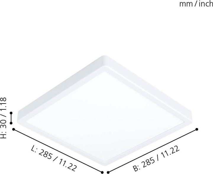 Image du produit EGLO 99248 LED Plafonnier blanc rectangulaire (2500 lm)