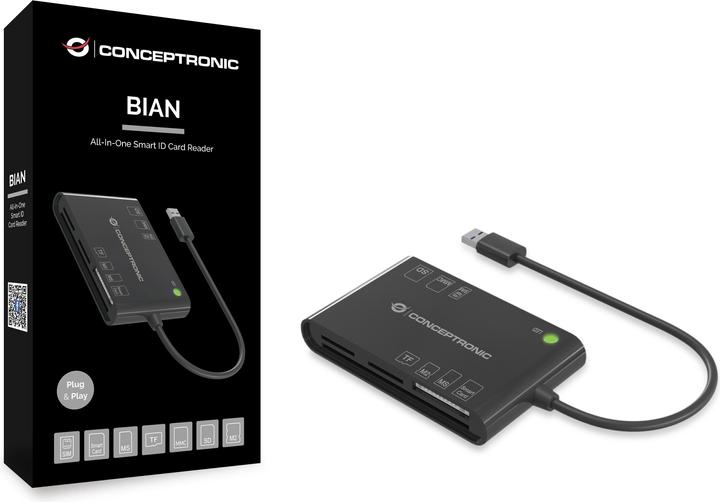 Produktbild Conceptronic Smart ID Card Reader All-In-One (USB 2.0)