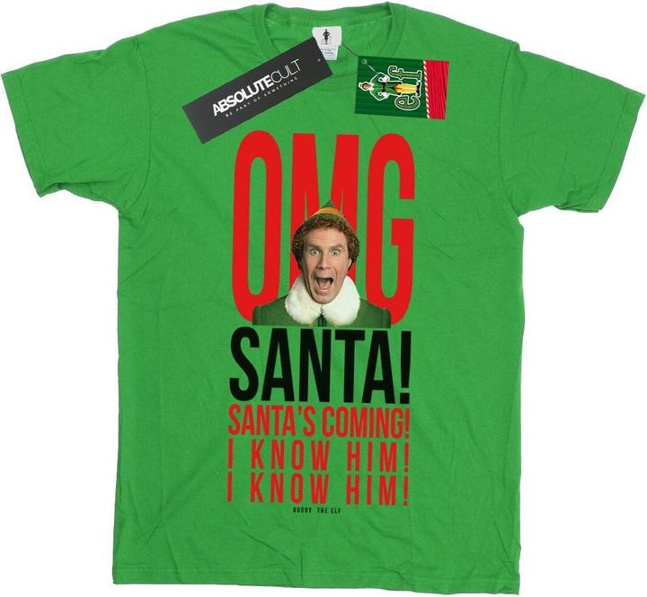 Actual product image Elf Boys OMG Santa I Know Him T-Shirt (128)