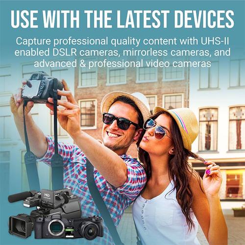 Image du produit PNY Carte SD XC 128GB X-PRO 60 Class 10 UHS-II détail (128 Go, microSDXC, U3, UHS-II)