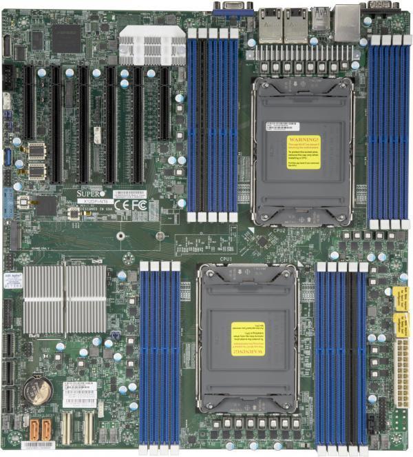Actual product image Supermicro X12DPi-N6, Intel, Socket P, Intel® Xeon®, DDR4-SDRAM, 4000 GB, DIMM (Socket P, Intel C621A, E-ATX)