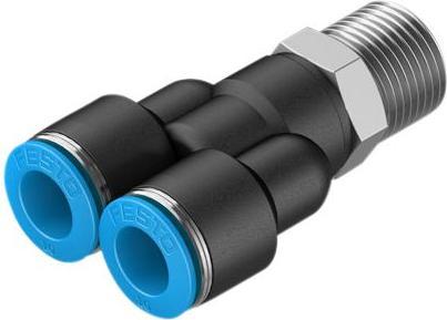 Immagine prodotto Festo Raccordo a Y, aria compressa, ottone, 56,7 mm, R3/8″, vite di bloccaggio (Tappo di chiusura)