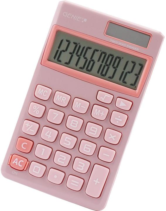 Actual product image Genie Pocket calculator 212P pink (Solar cells, Batteries)