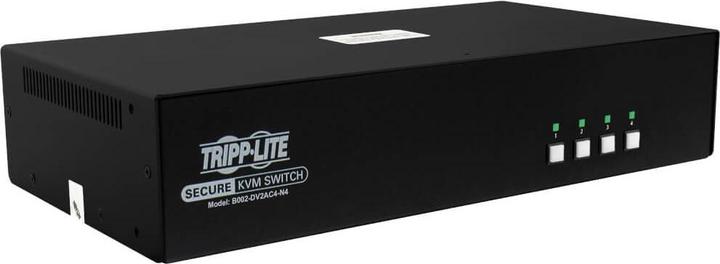 Actual product image Eaton TIPPLITE Secure NIAP KVM Switch Dual Monitor DVI 4-Port Audio CAC