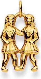 Produktbild Natsumi Schmuck Anhänger Sternzeichen Zwillinge Gelbgold 18K/750 gross (750/18 K Gelbgold)