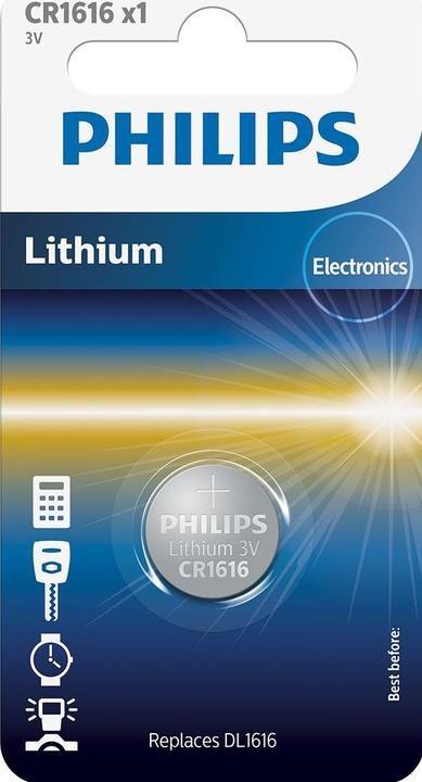 Actual product image Philips Battery CR1616/00B (1 pcs., CR1616)