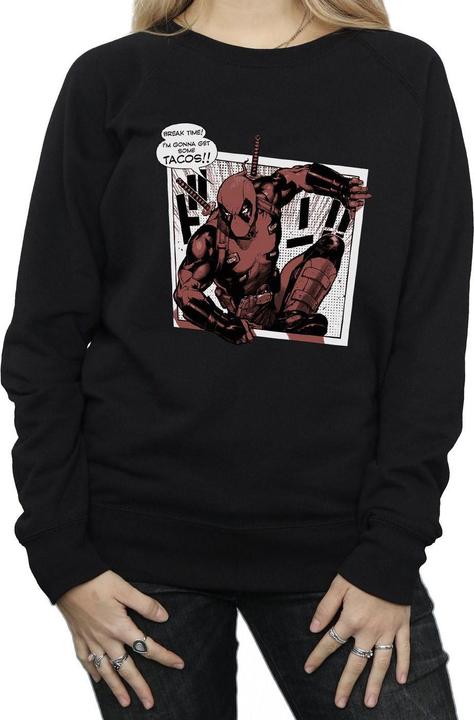Actual product image Womens/Ladies Deadpool Breaktime Tacos Sweatshirt (XL)