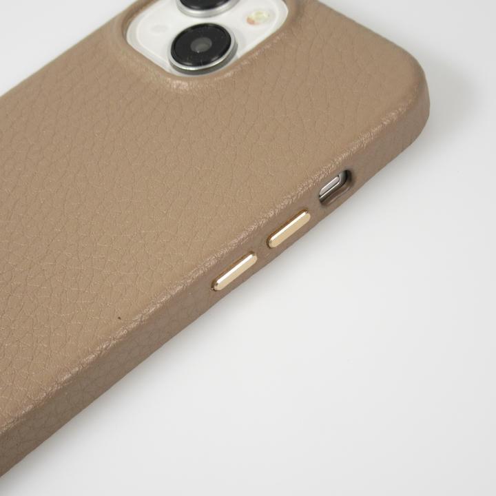 Actual product image PhoneLook Cover Fully grained luxury calfskin with metal buttons and MagSafe (Apple iPhone 15)