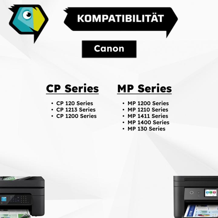 Image du produit Inkadoo Compatible avec Canon 4202A002 / EP-102 Ruban Noir, Rouge, convient à Adler-Royal 1011 PD Nova...