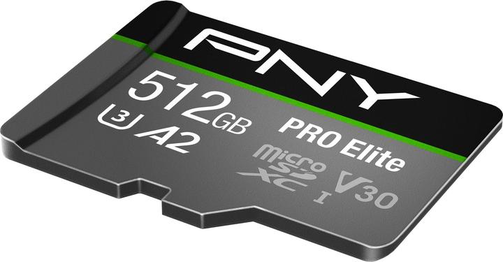 Actual product image PNY Pro Elite (512 GB, microSDXC, U3, UHS-I)