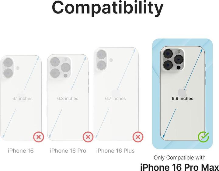 Actual product image Catalyst Total Protection Case - Wasserdichtes (10m) und Schock (Apple iPhone 16 Pro Max)