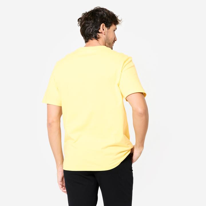 Produktbild Domyos T-Shirt Herren atmungsaktiv - pastellgelb (S)