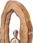 Giftdecor Dekofigur sitzend Silber hoch Holzständer
