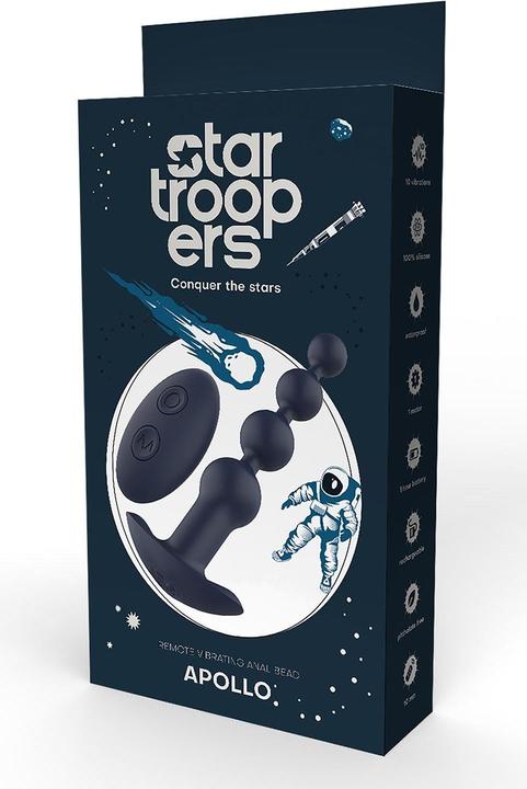 Image du produit Dreamtoys Dream Toys Startroopers Apollo Remote Vibrating Anal Bead Blue Taille unique