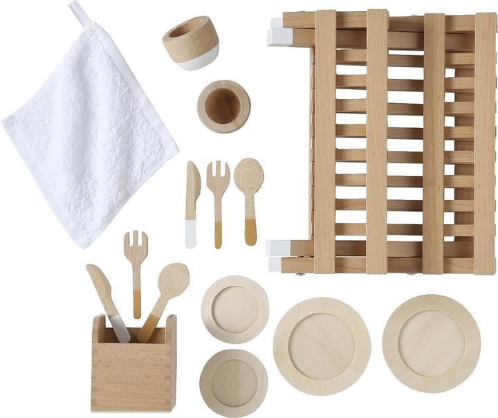 Image du produit Vertbaudet Jeu de cuisine pour enfants avec égouttoir en bois FSC®.
