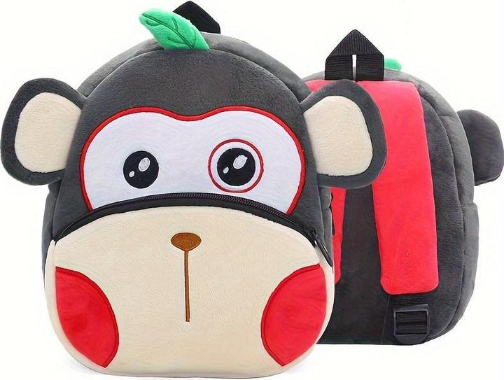 Actual product image Only-Bags.Store Polyester school bag, cute animal plush backpack, outdoor holiday small bag