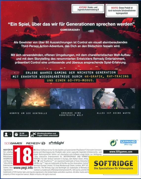 Immagine prodotto 505 Games Controllo - Edizione definitiva (PS5, DE)