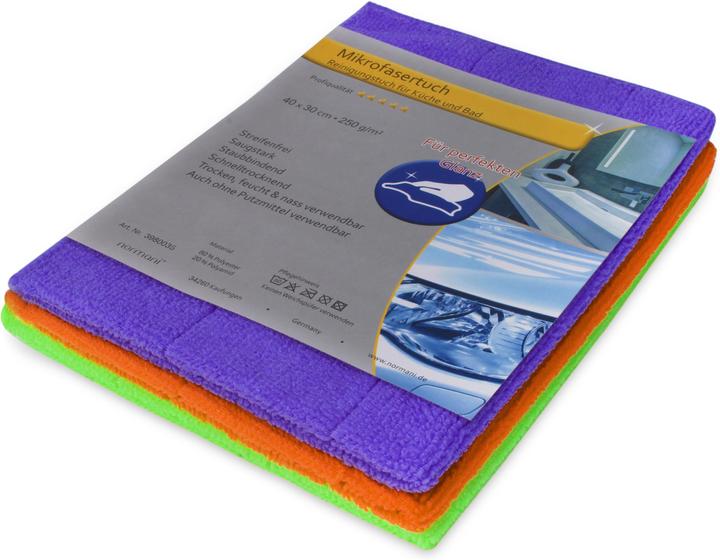 Actual product image Normani 12 pieces Microfibre cloth Cleaning cloth for kitchen and bathroom (12 pcs.)