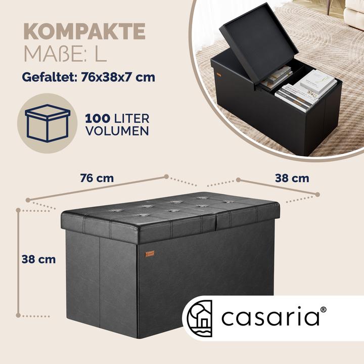 Produktbild Casaria Sitztruhe mit Stauraum (80 cm)