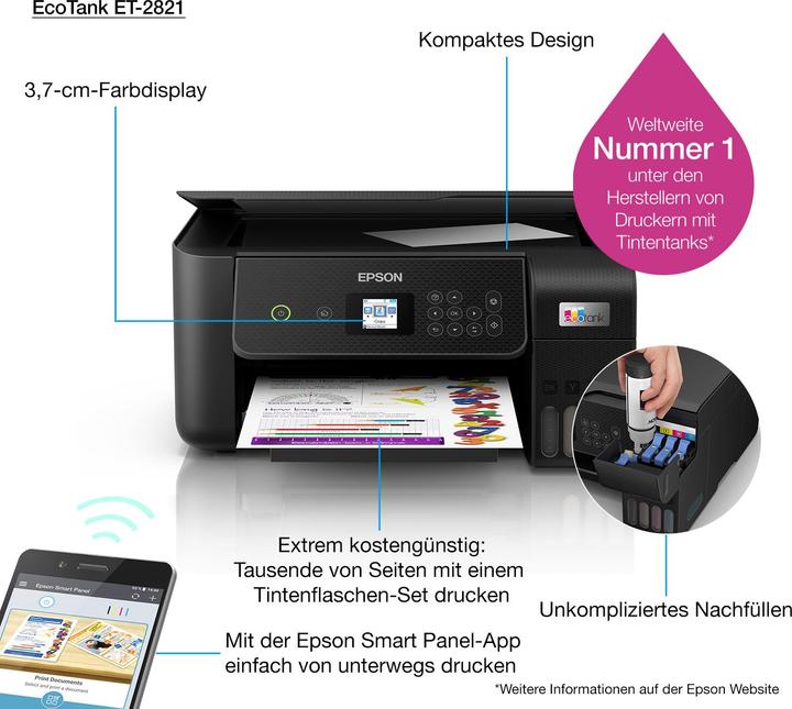 Produktbild Epson EcoTank ET-2821 (Tintentank, Farbe)