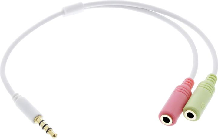 InLine Audio Headset Adapterkabel (0.15 m, 3.5mm Klinke (AUX))