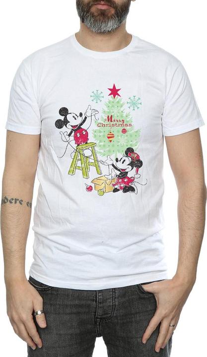 Immagine prodotto Disney Mickey And Minnie Christmas Tree Maglietta Uomo (S)