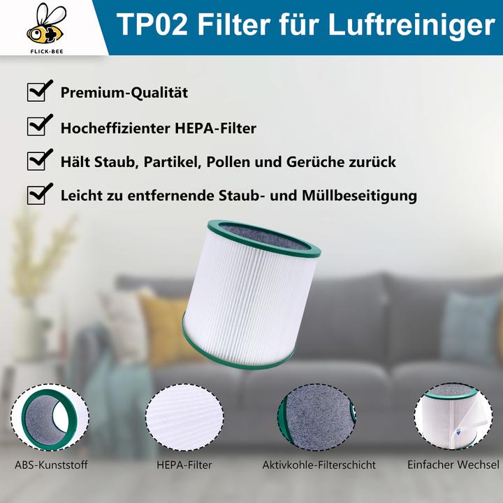 Immagine prodotto Flickbee Filtro HEPA come 968103-04 / 968126-03 per Dyson Pure Cool Link Me TP00 TP02 TP03 AM11 BP01