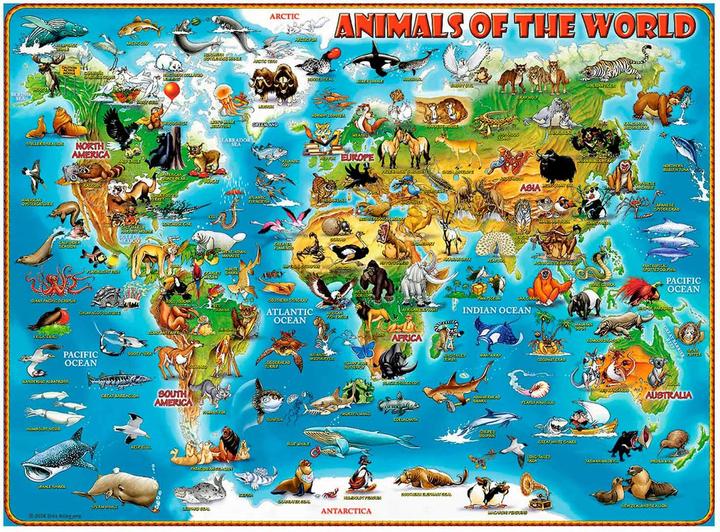 Produktbild Ravensburger Tiere über die Welt Puzzle (300 Teile)