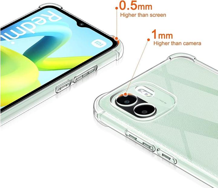 Actual product image Screenguard Xiaomi Redmi A2 Case Crystal Soft Airbag Bumper (Xiaomi Redmi A2)