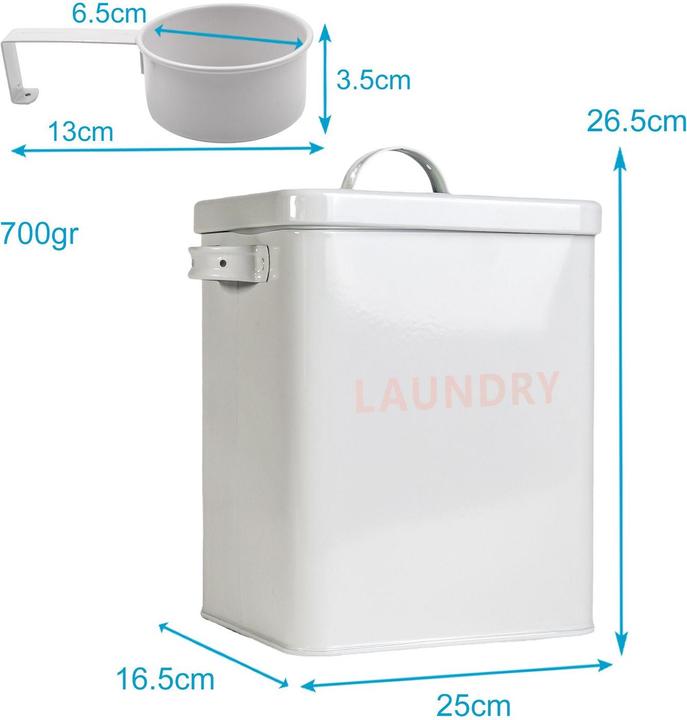 Immagine prodotto Intirilife Waschmittelbox mit Deckel und Dosierlöffel (1.80 l)