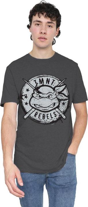 Immagine prodotto Teenage Mutant NT Rebels Maglietta Logo Effetto Invecchiato Adulto Unisex (L)