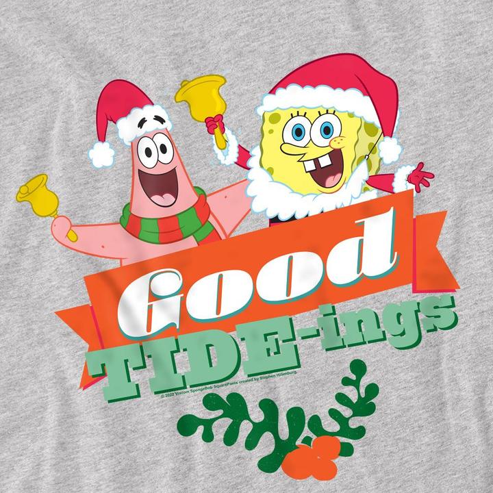 Produktbild Spongebob Squarepants Good Tideings TShirt weihnachtliches Design (S)