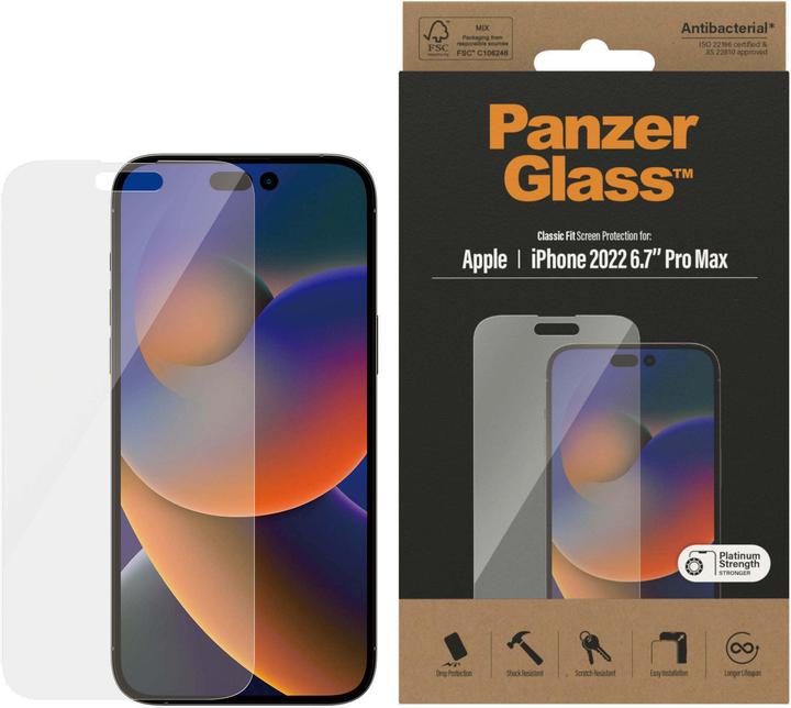 PanzerGlass Classic Fit (1 Pezzo/i, Apple iPhone 14 Pro Max)