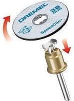 Produktbild Dremel EZ SpeedClic Starter-Set (SC-Aufspanndorn, 2 Metall-Trennscheiben Ø 38,0 mm)