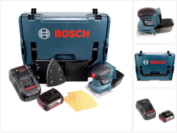 Produktbild Bosch Professional Bosch GSS 18V-10 Akku Schwingschleifer 18V + 1x Akku 5,0Ah + Ladegerät + L-Boxx (Schwingschleifer)