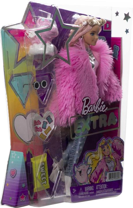 Produktbild Barbie Extra Doll - Flauschige rosa Jacke