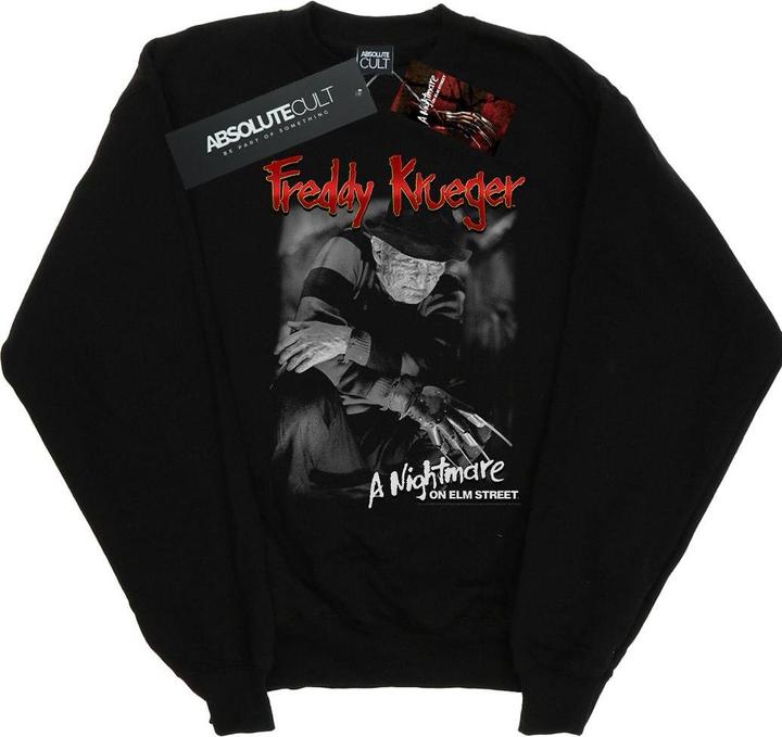Actual product image Absolute Cult Mens Freddy Black And White Photo Sweatshirt (XXL)