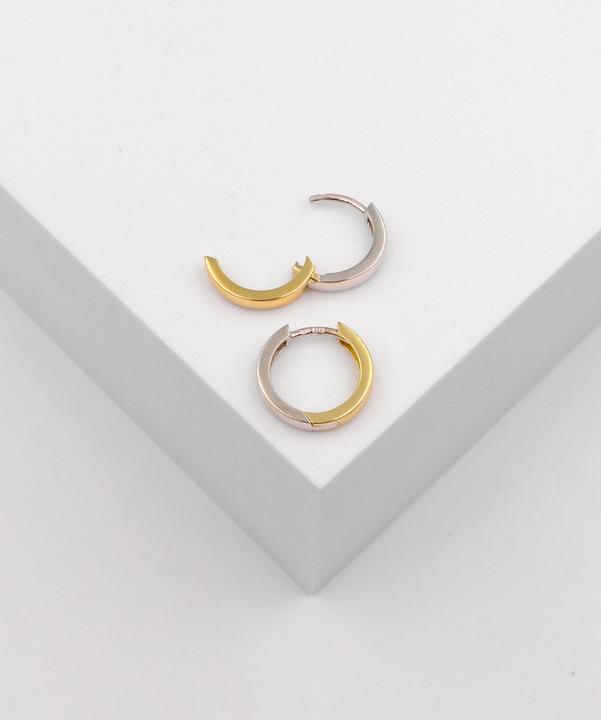 Image du produit Muau Créoles (750, Or blanc, Or jaune 18 K)