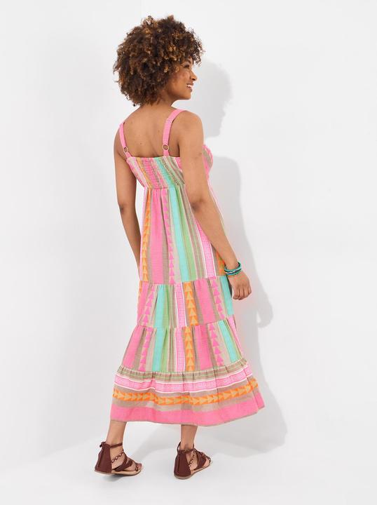 Produktbild Joe Browns Jacquard Striped Tiered Wrap Front Maxi Dress (8)