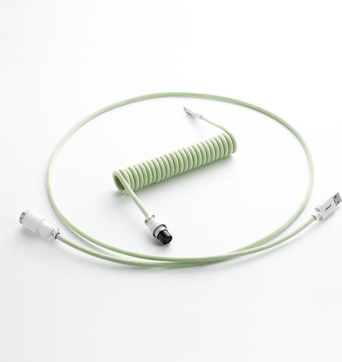 Actual product image CableMod Pro Coiled Keyboard Cable USB-C to USB Type A, Lime Sorbet (1.50 m, USB 2.0)