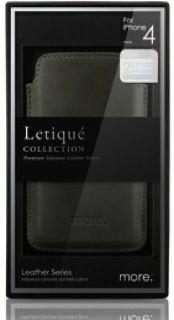 Produktbild more. Letique Collection (Echtes Leder) für iPhone 4/4S - Grau (Apple iPhone 4)