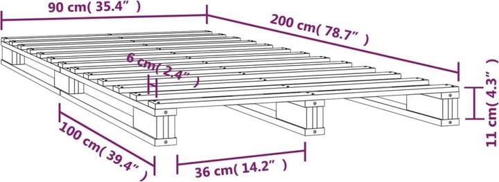 Actual product image VidaXL Yasmine (90 x 200 cm)