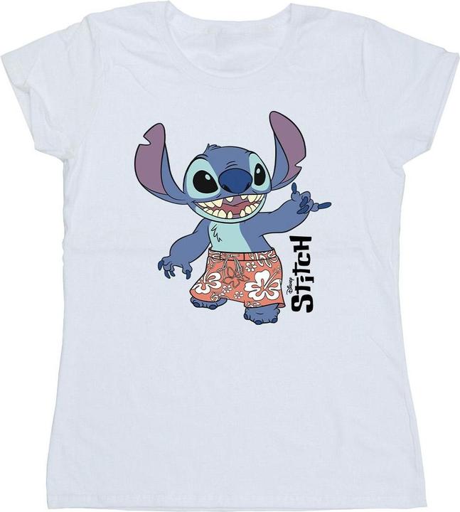 Actual product image Disney Womens/Ladies Lilo & Stitch Bermuda Shorts Cotton T-Shirt (XL)